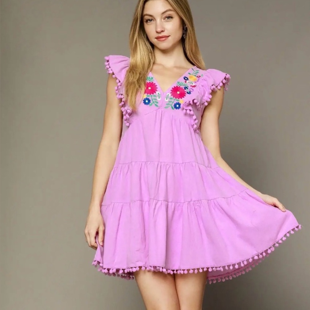 NWT Umgee Lavender with Embroidery Details